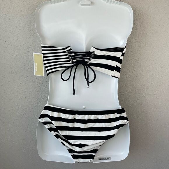 NWT MICHAEL Michael Kors Bikini Top and Matching Bottoms Size M or L - Picture 5 of 7